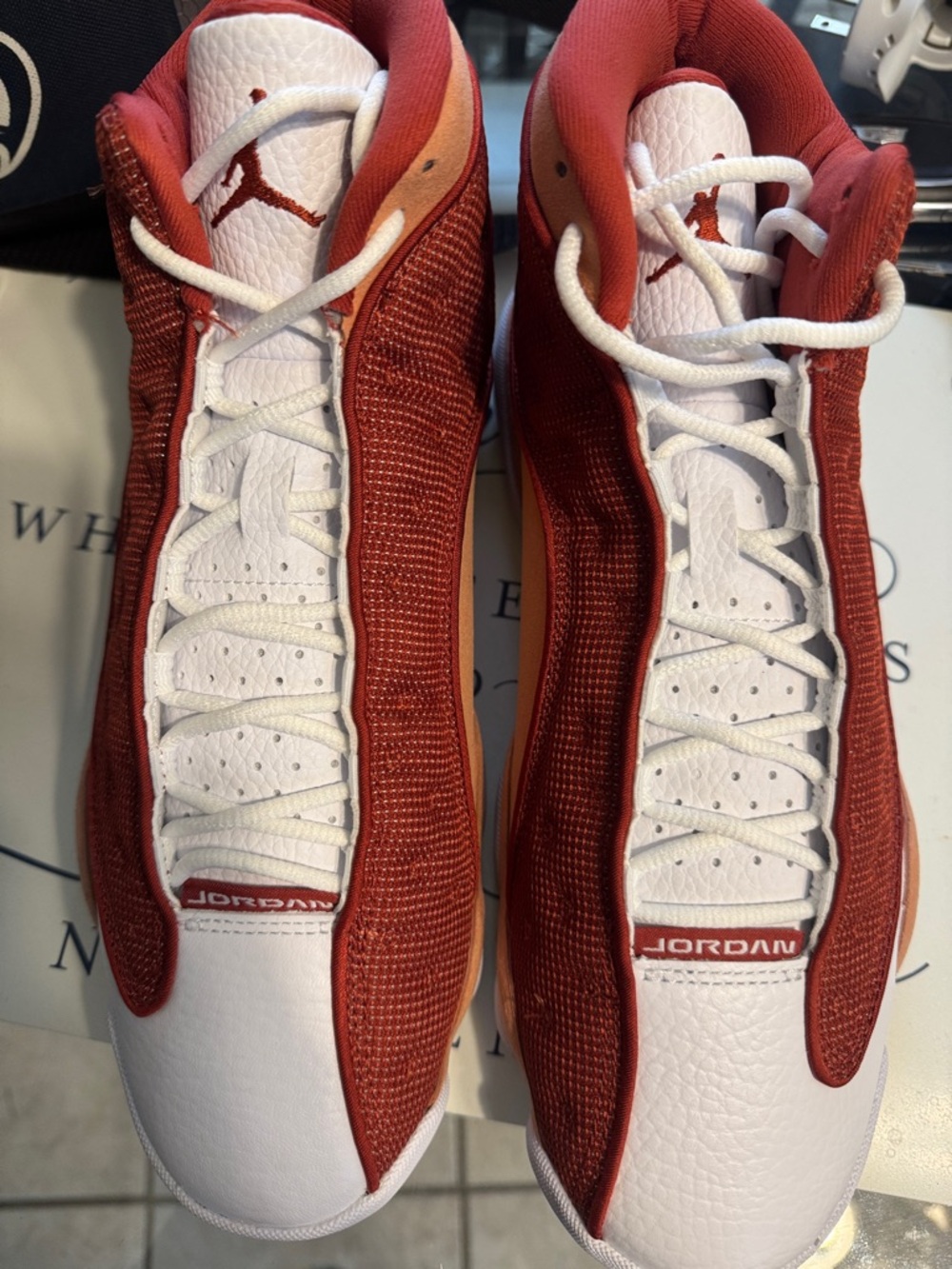 Jordan Men’s Sneakers in White and Red